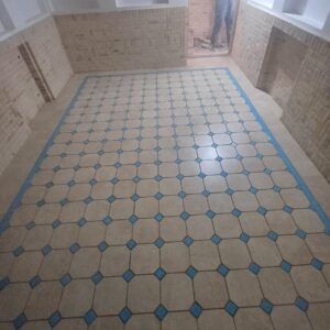 پلاک 4×20 لعابی فیروزه‌ای